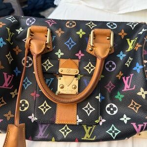 Louis Vuitton Black Multicolor Satchel